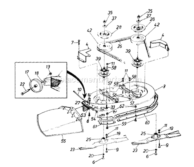 Page A Diagram and Parts List for 134X694G401 1994 Yard Man Lawn Tractor